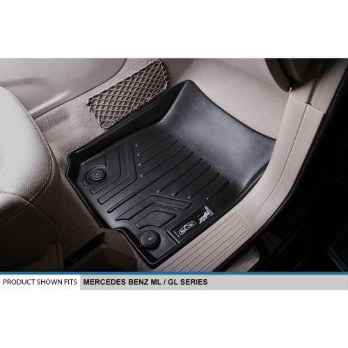  MAX LINER SMARTLINER Floor Mats 2 Row Liner Set Black for 2012-2018 Mercedes Benz ML/GL / GLE/GLS Series