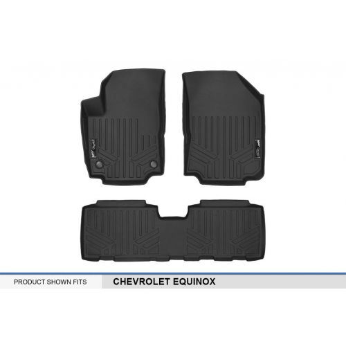  MAX LINER SMARTLINER Floor Mats 2 Row Liner Set Black for 2018 Chevrolet Equinox