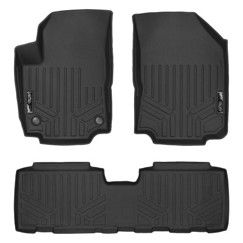  MAX LINER SMARTLINER Floor Mats 2 Row Liner Set Black for 2018 Chevrolet Equinox