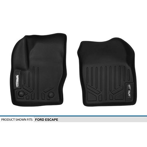  MAX LINER SMARTLINER Floor Mats 1st Row Liner Set Black for 2013-2018 Ford Escape/C-Max / 2015-2016 Lincoln MKC