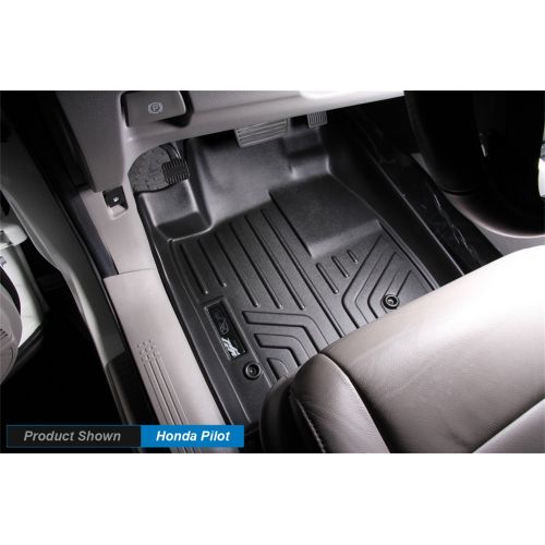  MAX LINER SMARTLINER Floor Mats 3 Row Liner Set Black for 2009-2015 Honda Pilot