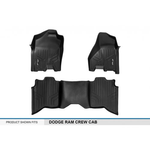  MAX LINER A0252/B0047 Black Floor Mat for Dodge RAM Crew Cab (Complete Set)