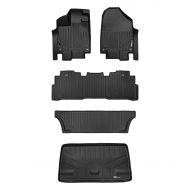 MAX LINER SMARTLINER Floor Mats 3 Rows and Cargo Liner Behind 3rd Row Set Black for 2018-2019 Honda Odyssey