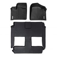 MAX LINER MAXFLOORMAT Floor Mats for Dodge Caravan/Chrysler Town & Country (2009-2015) (3 Row Set) (Black)