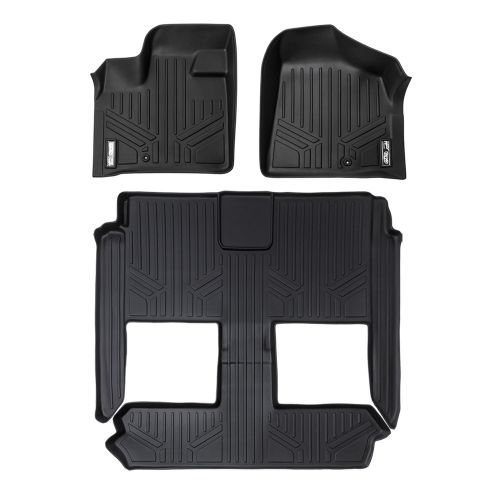  MAX LINER MAXFLOORMAT Floor Mats for Dodge Caravan/Chrysler Town & Country (2009-2015) (3 Row Set) (Black)