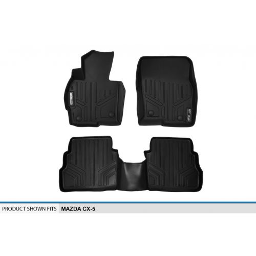  MAX LINER SMARTLINER Floor Mats 2 Row Liner Set Black for 2013-2016 Mazda CX-5