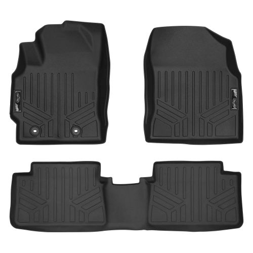  MAX LINER SMARTLINER Floor Mats 2 Row Liner Set Black for 2017-2018 Toyota Corolla iM / 2016 Scion iM