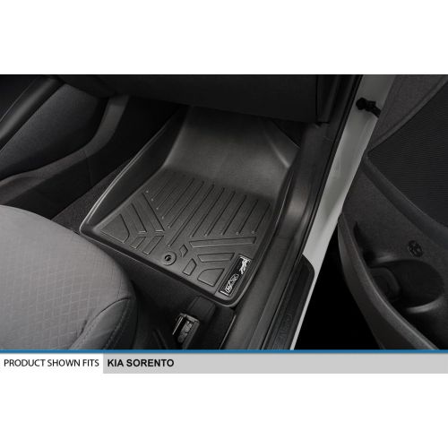  MAXLINER Floor Mats 3 Row Liner Set Black for 2016-2019 Kia Sorento 7 Passenger Model Only