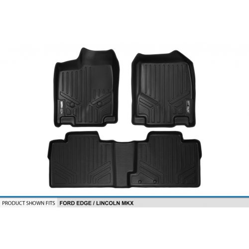  MAX LINER SMARTLINER Floor Mats 2 Row Liner Set Black for 2011-2014 Ford Edge / 2011-2015 Lincoln MKX