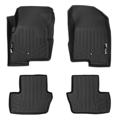  MAX LINER SMARTLINER Floor Mats 2 Row Liner Set Black for 2007-2012 Dodge Caliber / 2007-2017 Jeep Patriot/Compass Old Body Style