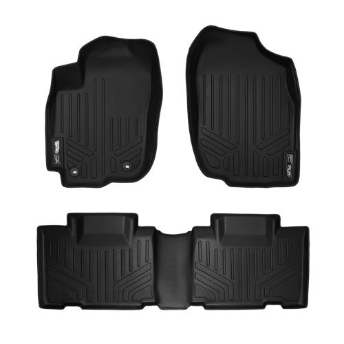  MAX LINER SMARTLINER Floor Mats 2 Row Liner Set Black for 2013-2018 Toyota RAV4 (No Electric or Hybrid Models)