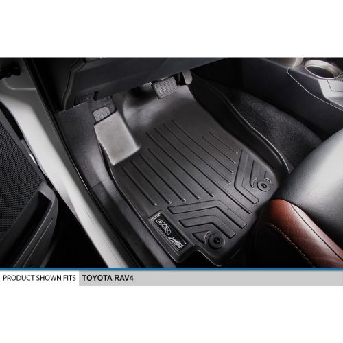  MAX LINER SMARTLINER Floor Mats 2 Row Liner Set Black for 2013-2018 Toyota RAV4 (No Electric or Hybrid Models)