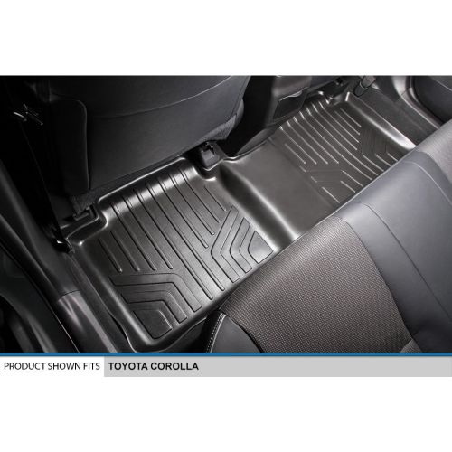  MAX LINER SMARTLINER Floor Mats 2 Row Liner Set Black for 2014-2018 Toyota Corolla Automatic Transmission (No iM Hatchback Models)