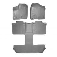 MAX LINER SMARTLINER Floor Mats 3 Row Liner Set Grey for 2013-2018 Toyota Sienna 7 Passenger Model Only