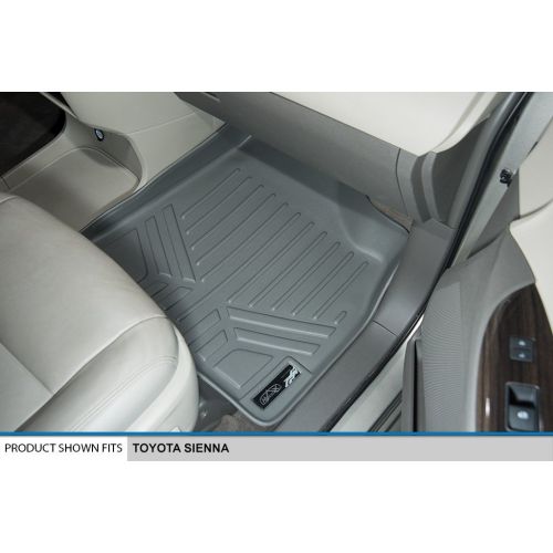  MAX LINER SMARTLINER Floor Mats 3 Row Liner Set Grey for 2013-2018 Toyota Sienna 7 Passenger Model Only