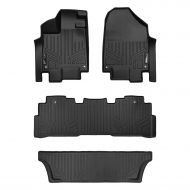 MAX LINER A0325/B0325/C0325 Custom Fit Floor Mats 3 Row Liner Set Black for 2018-2019 Honda Odyssey - All Models