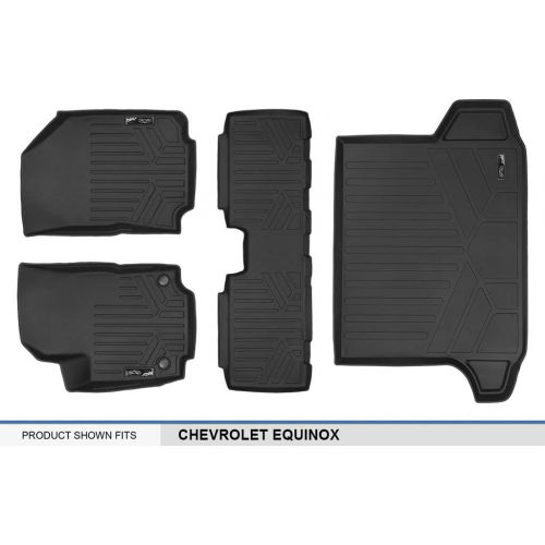  MAX LINER SMARTLINER Floor Mats 2 Rows and Cargo Liner Black for 2018 Chevrolet Equinox