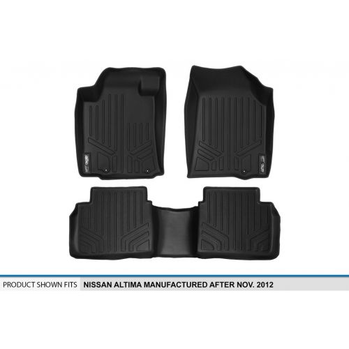  MAX LINER SMARTLINER Floor Mats 2 Row Liner Set Black for 2013-2018 Nissan Altima Sedan (Manufactured After Nov. 2012)