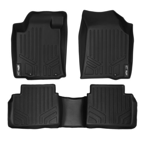  MAX LINER SMARTLINER Floor Mats 2 Row Liner Set Black for 2013-2018 Nissan Altima Sedan (Manufactured After Nov. 2012)