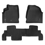 MAX LINER SMARTLINER Floor Mats 2 Row Liner Set Black for Traverse/Enclave/Acadia/Outlook (with 2nd Row Bench Seat)