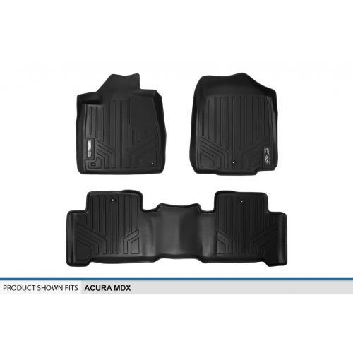  MAX LINER SMARTLINER Floor Mats 2 Row Liner Set Black for 2007-2013 Acura MDX