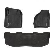 MAX LINER SMARTLINER Floor Mats 2 Row Liner Set Black for 1999-2007 Ford F-250 / F-350 / F-450 Super Duty Crew Cab