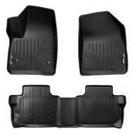 MAX LINER A0230/B0248 Custom Fit Floor Mats 2 Liner Set Black for 2017-2019 GMC Acadia with 2nd Row Bench Seat