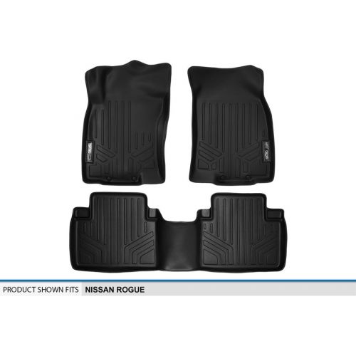  MAX LINER MAXLINER Custom Fit Floor Mats 2 Row Liner Set Black for 2014-2019 Nissan Rogue (No Rogue Sport or Select Models)