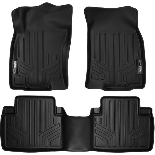  MAX LINER MAXLINER Custom Fit Floor Mats 2 Row Liner Set Black for 2014-2019 Nissan Rogue (No Rogue Sport or Select Models)