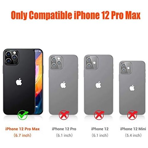  [아마존베스트]MAXBEAR Battery Case for iPhone 12 Pro Max, 7000mAh Slim Portable Protective Charging case Compatible with iPhone 12 Pro Max (6.7 inch) Rechargeable Battery Pack Charger Case (Black)