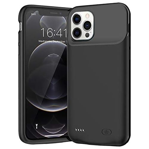  [아마존베스트]MAXBEAR Battery Case for iPhone 12 Pro Max, 7000mAh Slim Portable Protective Charging case Compatible with iPhone 12 Pro Max (6.7 inch) Rechargeable Battery Pack Charger Case (Black)