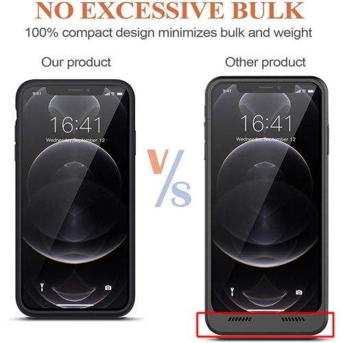  [아마존베스트]MAXBEAR Battery Case for iPhone 12 Pro Max, 7000mAh Slim Portable Protective Charging case Compatible with iPhone 12 Pro Max (6.7 inch) Rechargeable Battery Pack Charger Case (Black)