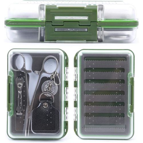  [아마존베스트]MAXIMUM CATCH Fly Box with Accessories Combination Line Clipper / Retractor / Hanken Release Pliers / Leader Straightener