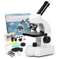 [아마존베스트]MAXLAPTER Microscope for Students Kids, 40-800x Magnification Biological Educational Microscope with Operation Accessories, Slides Set, Phone Adapter