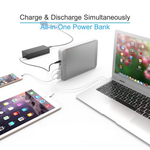  [아마존 핫딜]  [아마존핫딜]MAXOAK Type-C Power Bank for Laptop MacBook Pro/MacBook Air MacBook 2006-2018 36000mAh 5/9/12/15/20V PD USB-C External Battery Pack Portable Charger W/2USB for Mac Notebook Phone(R