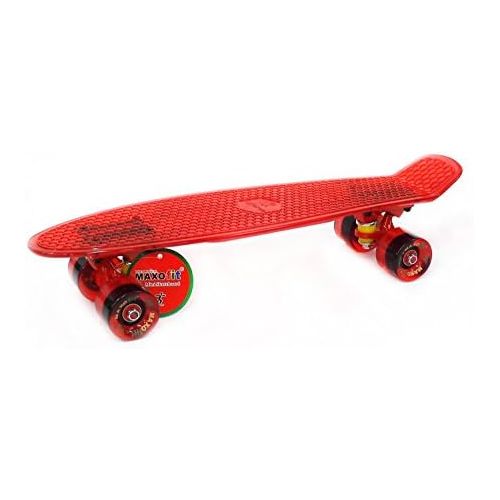  MAXOfit IHR PARTNER FUER SPORT UND FREIZEIT MAXOfit Mini Skateboard Retro Cruiser 55 cm (22 Zoll) Komplettboard