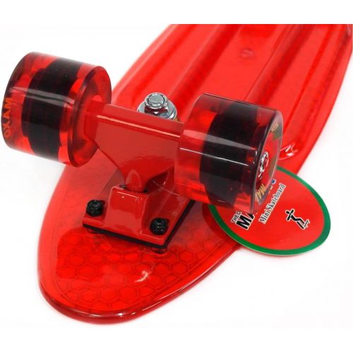  MAXOfit IHR PARTNER FUER SPORT UND FREIZEIT MAXOfit Mini Skateboard Retro Cruiser 55 cm (22 Zoll) Komplettboard