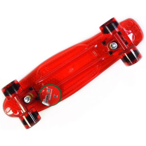  MAXOfit IHR PARTNER FUER SPORT UND FREIZEIT MAXOfit Mini Skateboard Retro Cruiser 55 cm (22 Zoll) Komplettboard