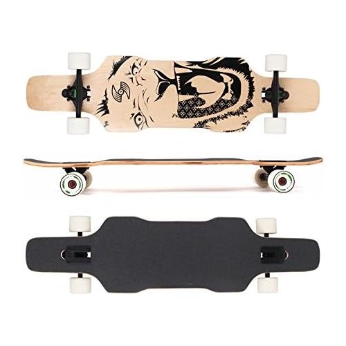  MAXOfit IHR PARTNER FR SPORT UND FREIZEIT MAXOfit Deluxe Longboard Lion No.89, Drop Through, 96,5 cm, 7 Schichten, ABEC11