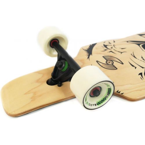  MAXOfit IHR PARTNER FR SPORT UND FREIZEIT MAXOfit Deluxe Longboard Lion No.89, Drop Through, 96,5 cm, 7 Schichten, ABEC11