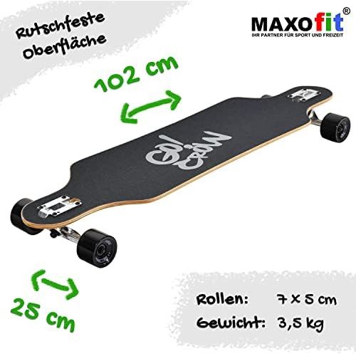  MAXOfit Deluxe Longboard Bamboo Race 9 Schichten Maple