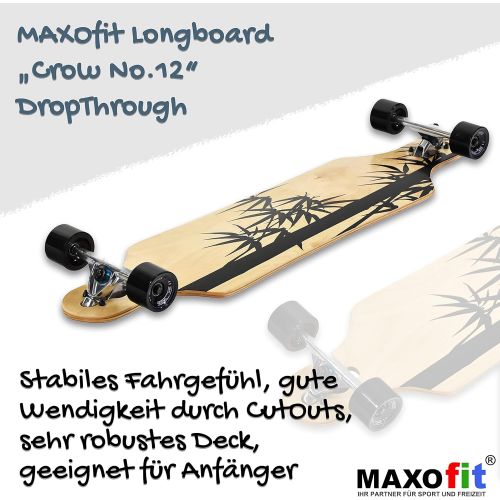  MAXOfit Deluxe Longboard Bamboo Race 9 Schichten Maple