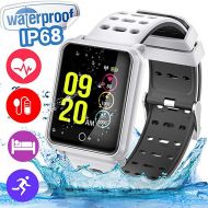 MAXSASI 1.3 IPS Screen Smart Watch, IP68 Waterproof Sports Fitness Tracker Watch with Heart Rate Blood Pressure Sleep Monitor Pedometer Calorie Counter for Android iOS Women Men Birthday G