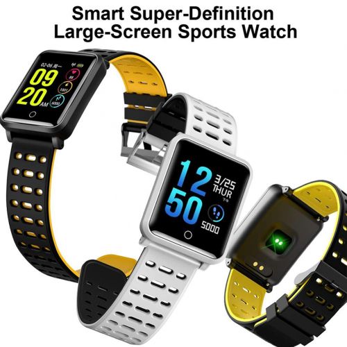  MAXSASI 1.3 IPS Screen Smart Watch, IP68 Waterproof Sports Fitness Tracker Watch with Heart Rate Blood Pressure Sleep Monitor Pedometer Calorie Counter for Android iOS Women Men Birthday G