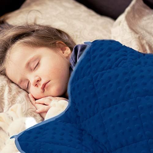  [아마존베스트]MAXTID Weighted Blanket for Kids 3lbs Blue 36inx48in for Boys and Girls Heavy Blanket for Children Sleeping Comfort Sensory Blankets