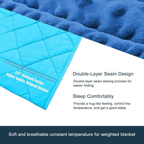  [아마존베스트]MAXTID Weighted Blanket for Kids 3lbs Blue 36inx48in for Boys and Girls Heavy Blanket for Children Sleeping Comfort Sensory Blankets