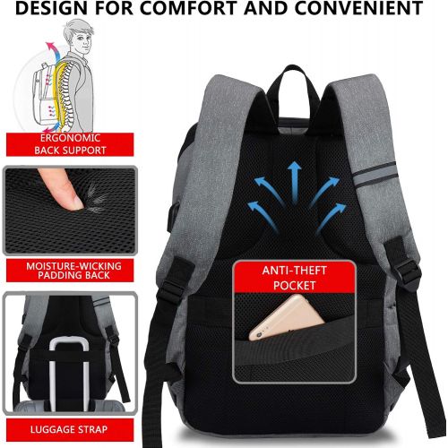  [아마존 핫딜] MAXTOP Travel Laptop Backpack with USB Charging Port+Anti-Theft[Water Resistant] College School Bookbag Fits 16 Inch Laptop