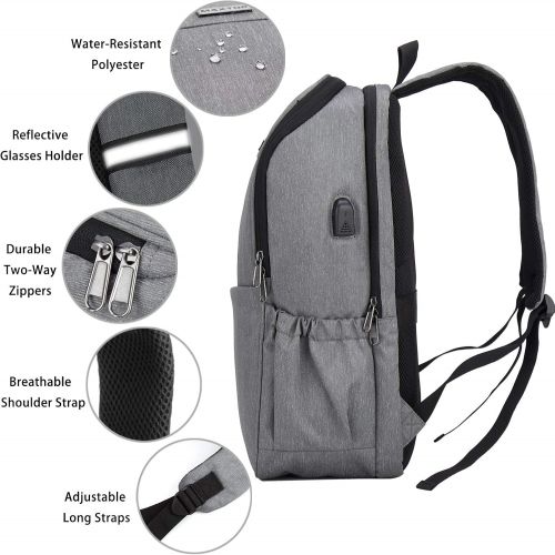  [아마존 핫딜] MAXTOP Travel Laptop Backpack with USB Charging Port+Anti-Theft[Water Resistant] College School Bookbag Fits 16 Inch Laptop