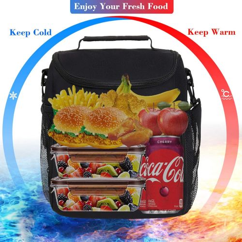  MAXTOP Lunch Box for Men & Women, Reusable Insulated Lunch Cooler Bags for Women with Adjustable Strap, medium Thermal Lunch Tote Bag for Office Work Hiking Outdoor Picnic Beach