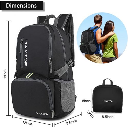  MAXTOP 30/40L Lightweight Packable Backpack for Hiking Traveling Camping Water Resistant Foldable Outdoor Travel Daypack